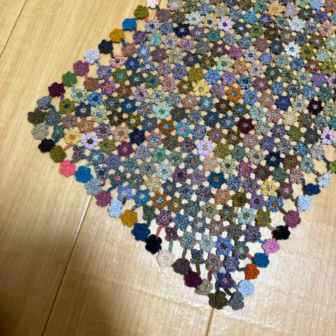 [美品] sophie digard ソフィーディガール 花柄 かぎあみストール
