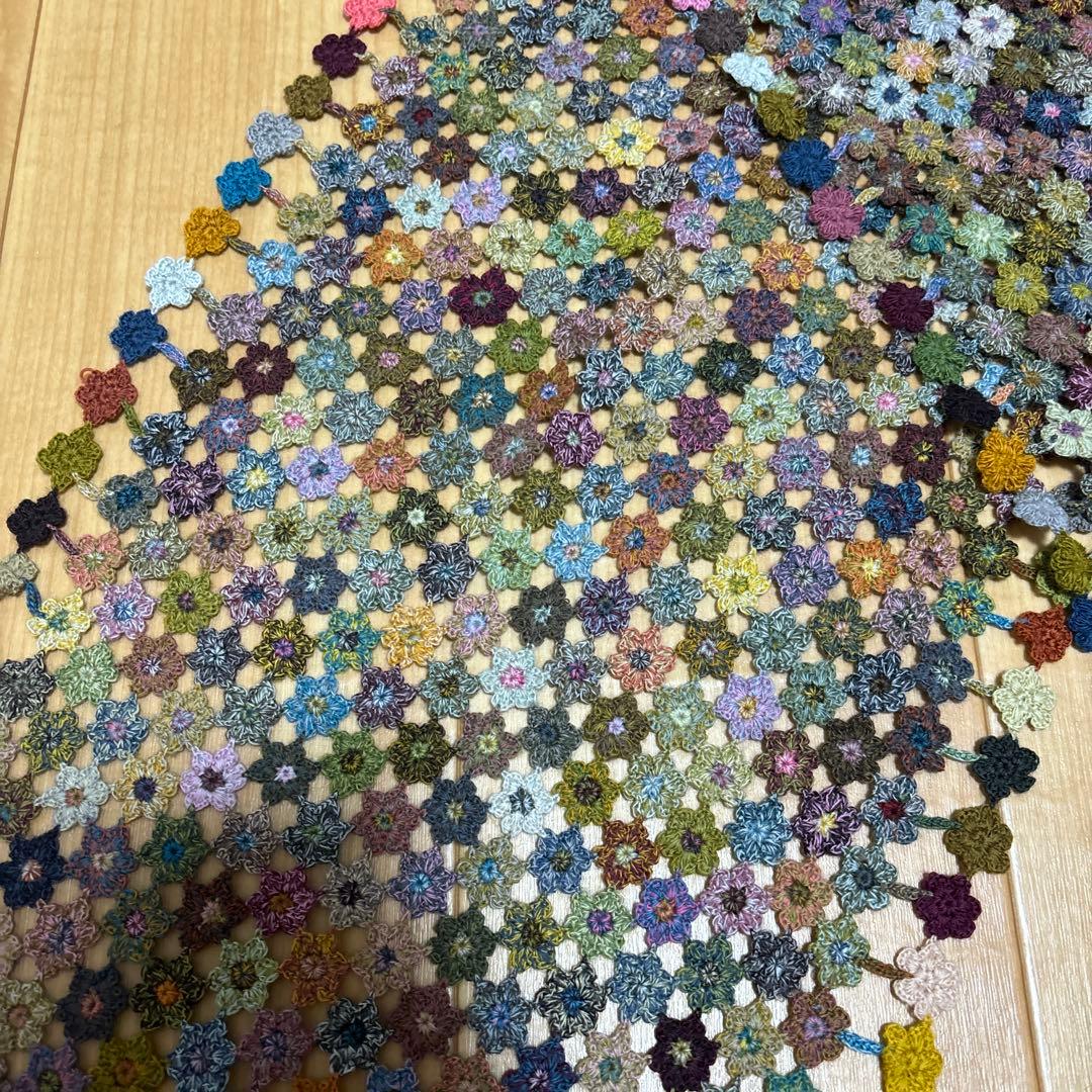 [美品] sophie digard ソフィーディガール 花柄 かぎあみストール