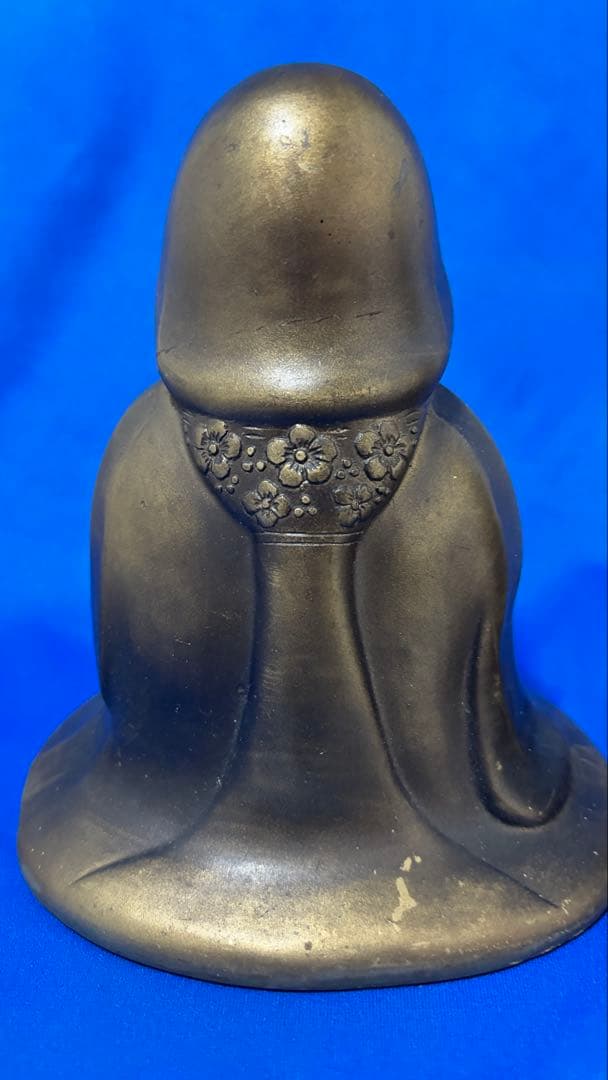 【2体セット】お多福像 春画　置物 お福さん おかめ 骨董品 手招き座像
