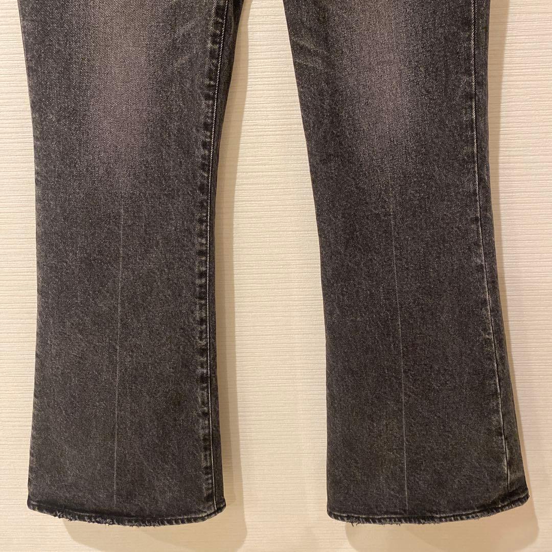 パンツ moussy MVS BLACK FLARE 24inch