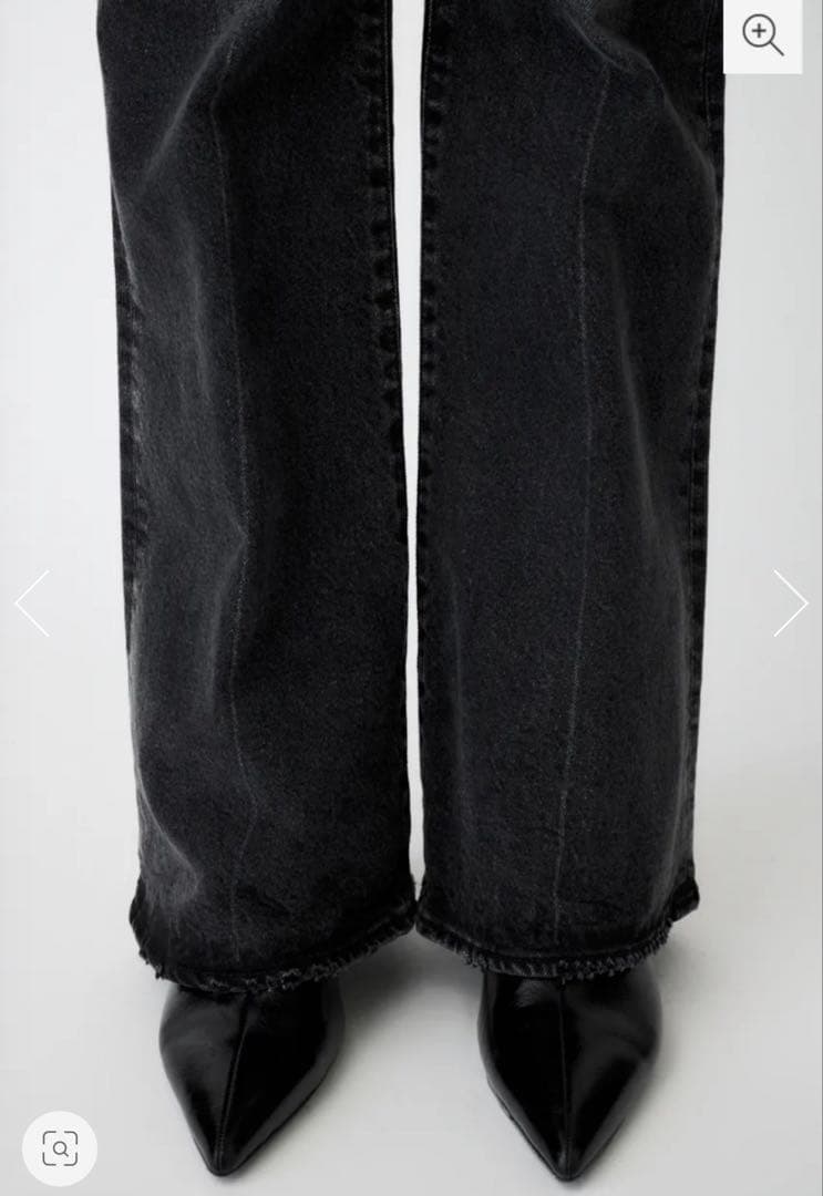 パンツ moussy MVS BLACK FLARE 24inch