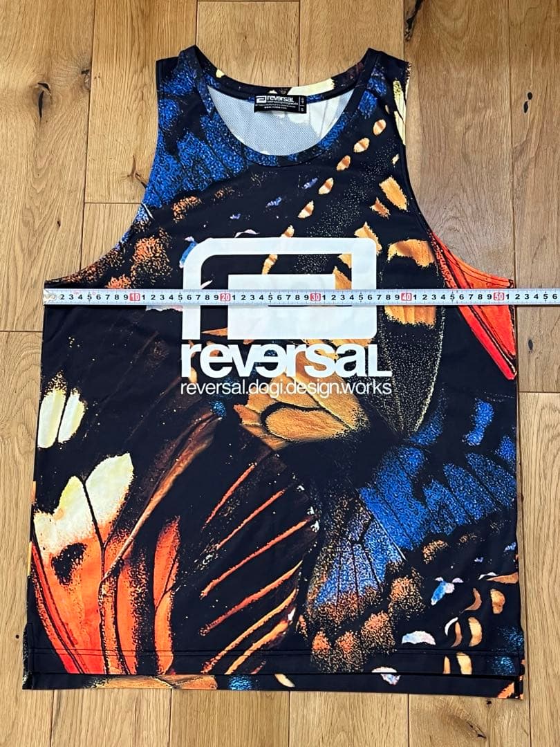 リバーサル reversal ドライタンクトップ　転写プリント　バタフライ