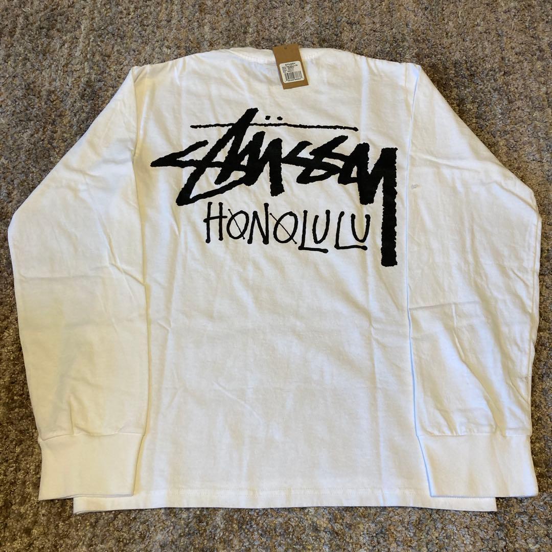 Stüssy ホノルル限定 ブラック&ホワイト ロングスリーブ Tシャツ