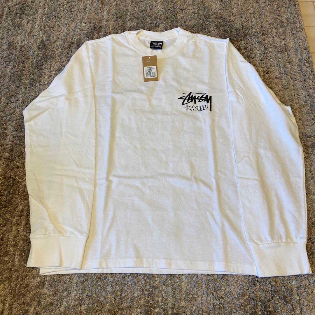 Stüssy ホノルル限定 ブラック&ホワイト ロングスリーブ Tシャツ