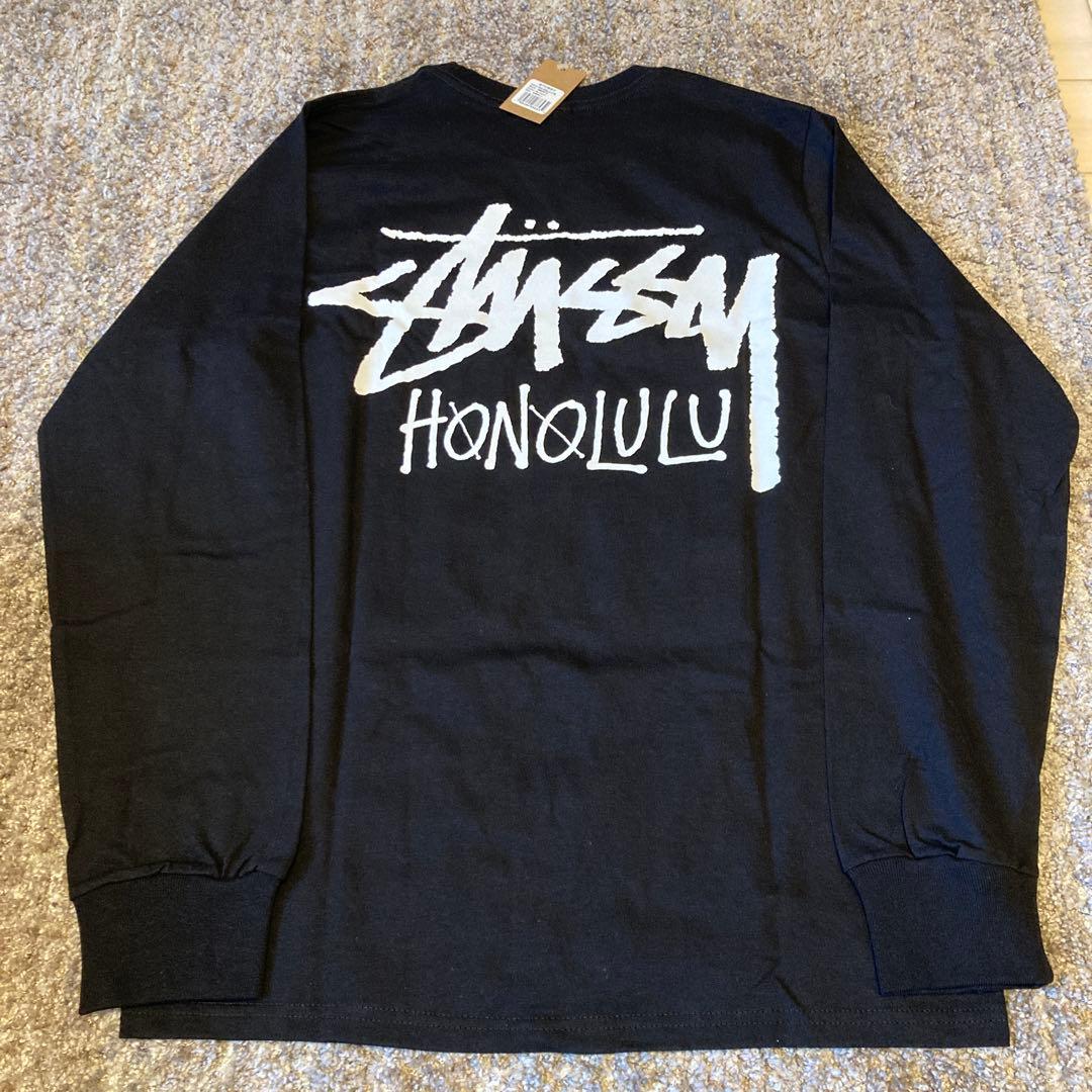 Stüssy ホノルル限定 ブラック&ホワイト ロングスリーブ Tシャツ
