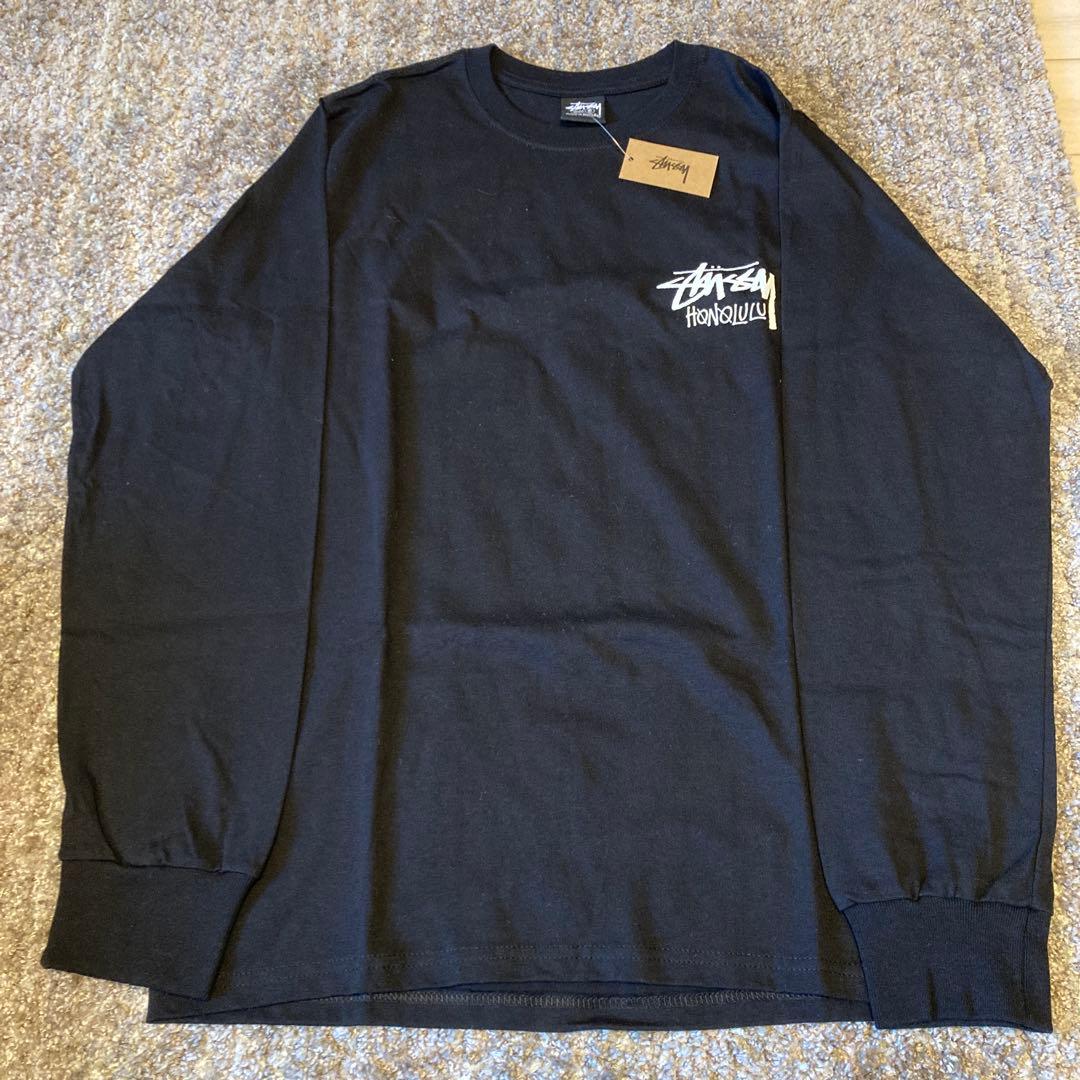 Stüssy ホノルル限定 ブラック&ホワイト ロングスリーブ Tシャツ