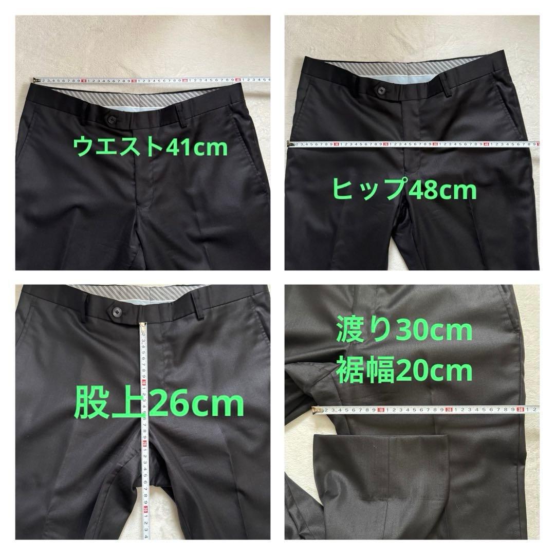 超美品！✨　メンズスーツ スリーピース ブラック ビジネス フォーマル　冠婚葬祭