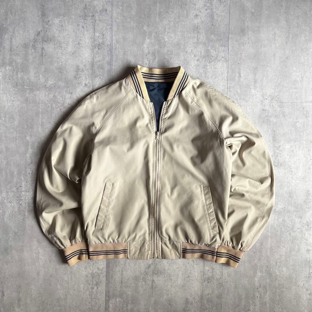 【80s vintage】リバーシブル　ジップブルゾン　WPL 短丈　古着