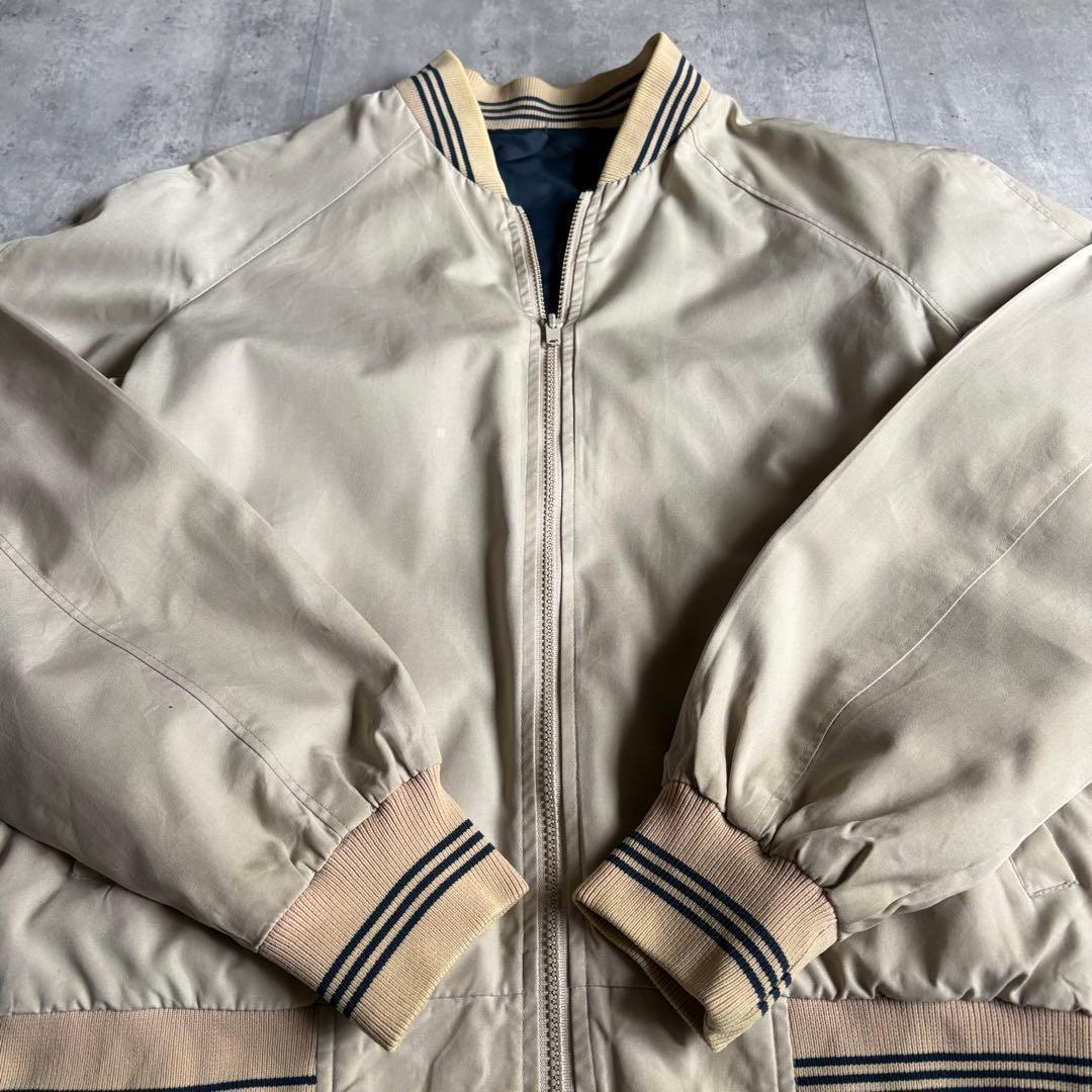 【80s vintage】リバーシブル　ジップブルゾン　WPL 短丈　古着