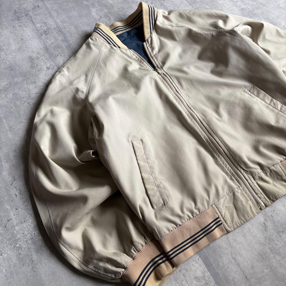 【80s vintage】リバーシブル　ジップブルゾン　WPL 短丈　古着