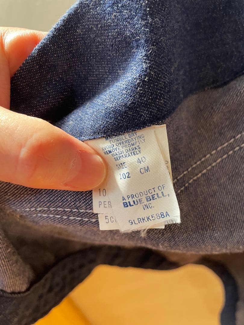 70s BLUE BELL ブルーベル カバーオール 40 裏地なし