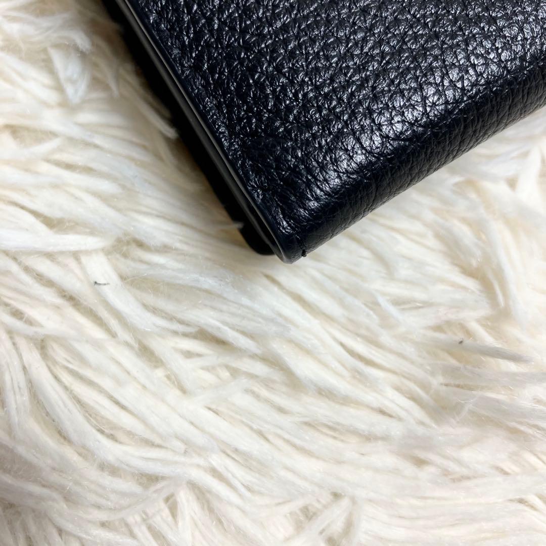 【極美品・希少】 COACH 三つ折り コンパクトウォレット ゴールドロゴ