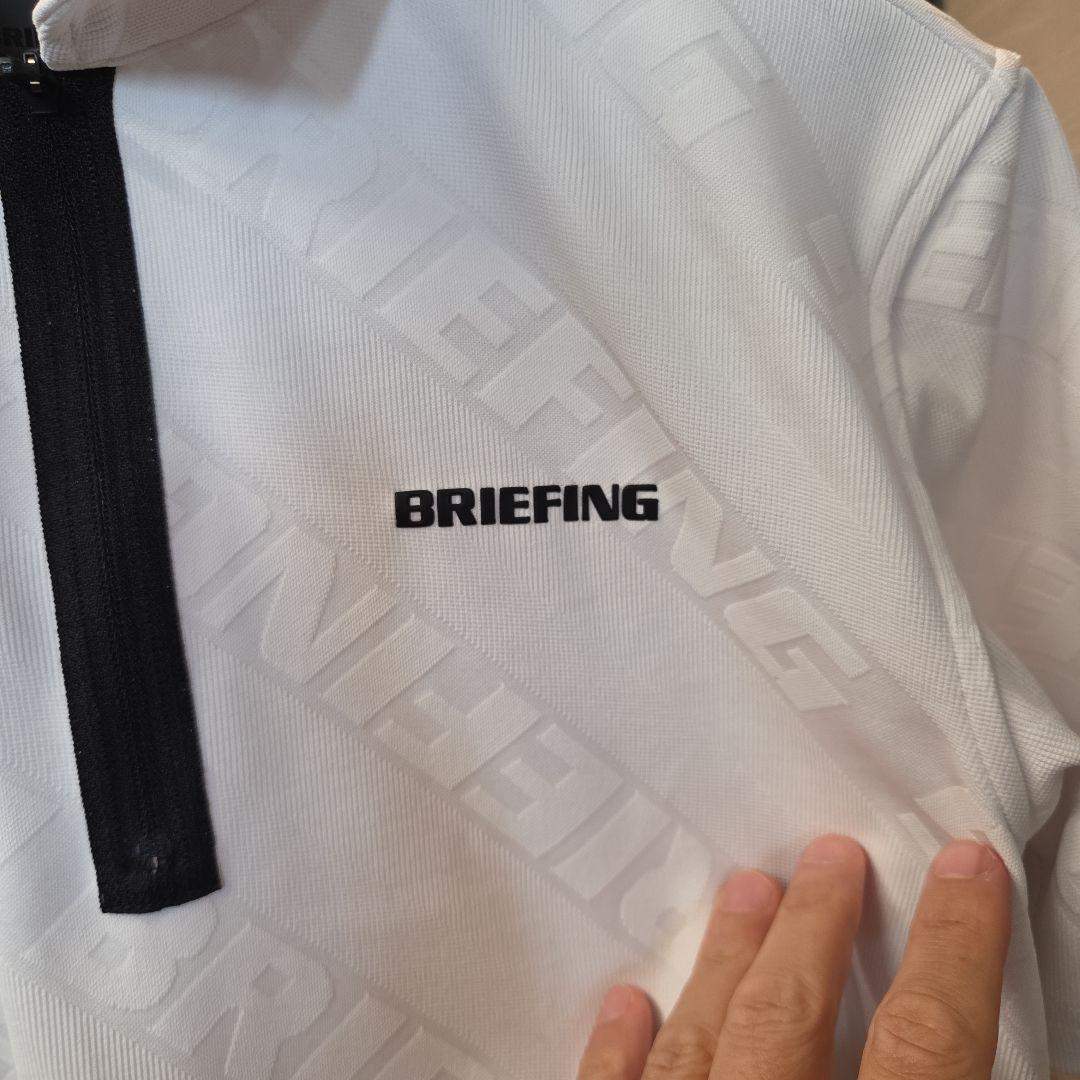 BRIEFING ブリーフィング ホワイト ポロシャツ M