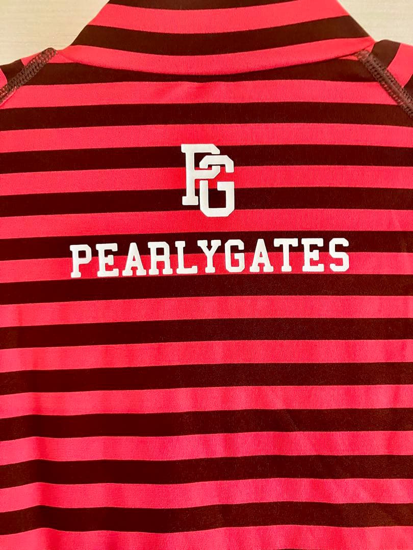PEARLY GATES パーリーゲイツ　ボーダー柄　レッドシャツ