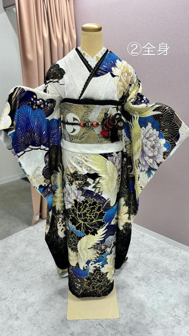 ≪即着用可能≫ 振袖 正絹 フルセット 165cm~175cmの方用【966】