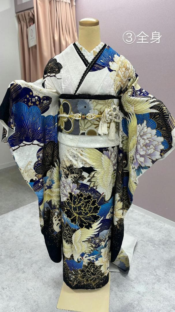 ≪即着用可能≫ 振袖 正絹 フルセット 165cm~175cmの方用【966】