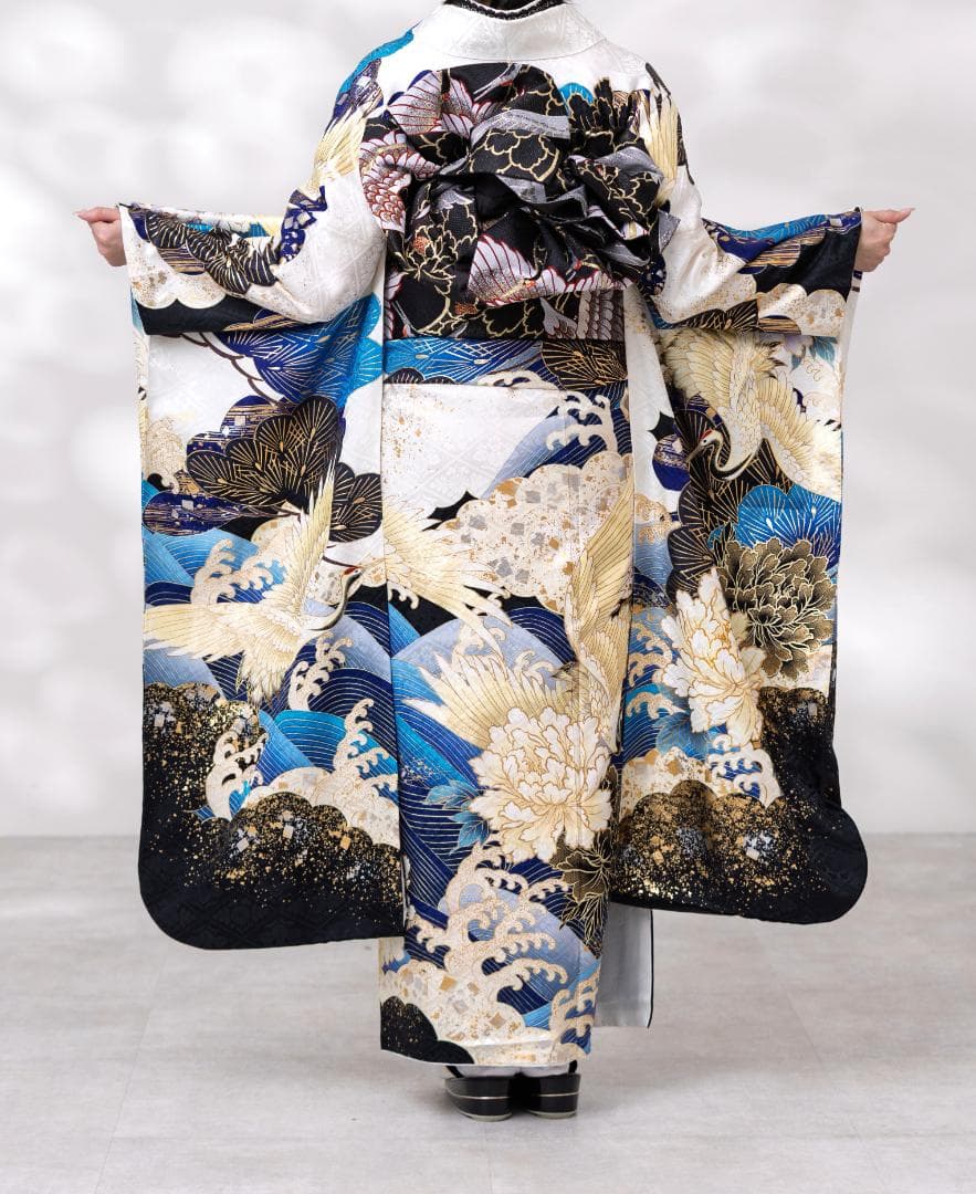 ≪即着用可能≫ 振袖 正絹 フルセット 165cm~175cmの方用【966】