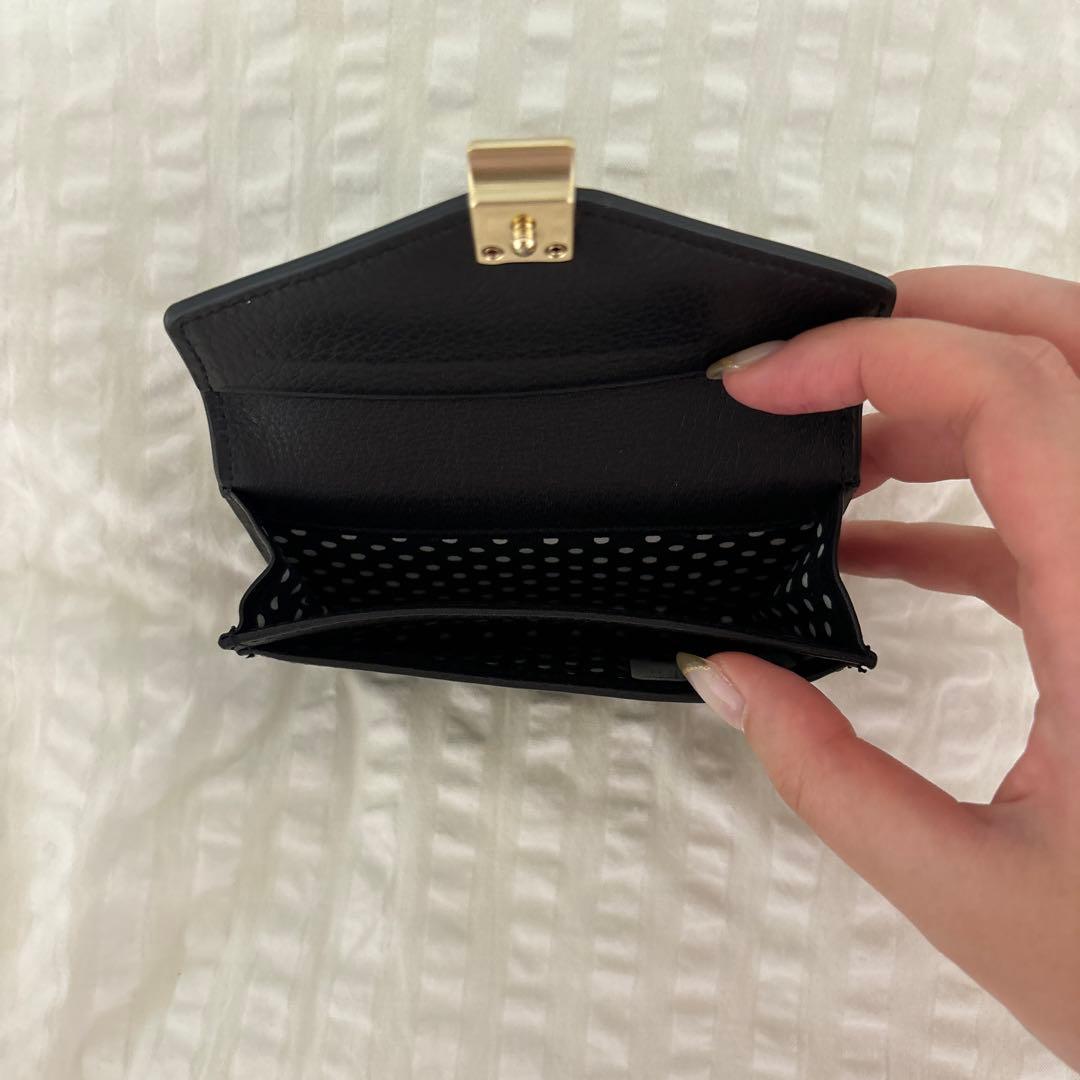 agnès b. 黒 レザー 名刺入れ