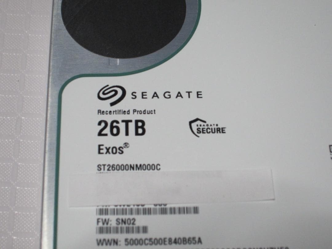 恋する☆惑星 ST26000NM000C 26TBHDD ジャンク