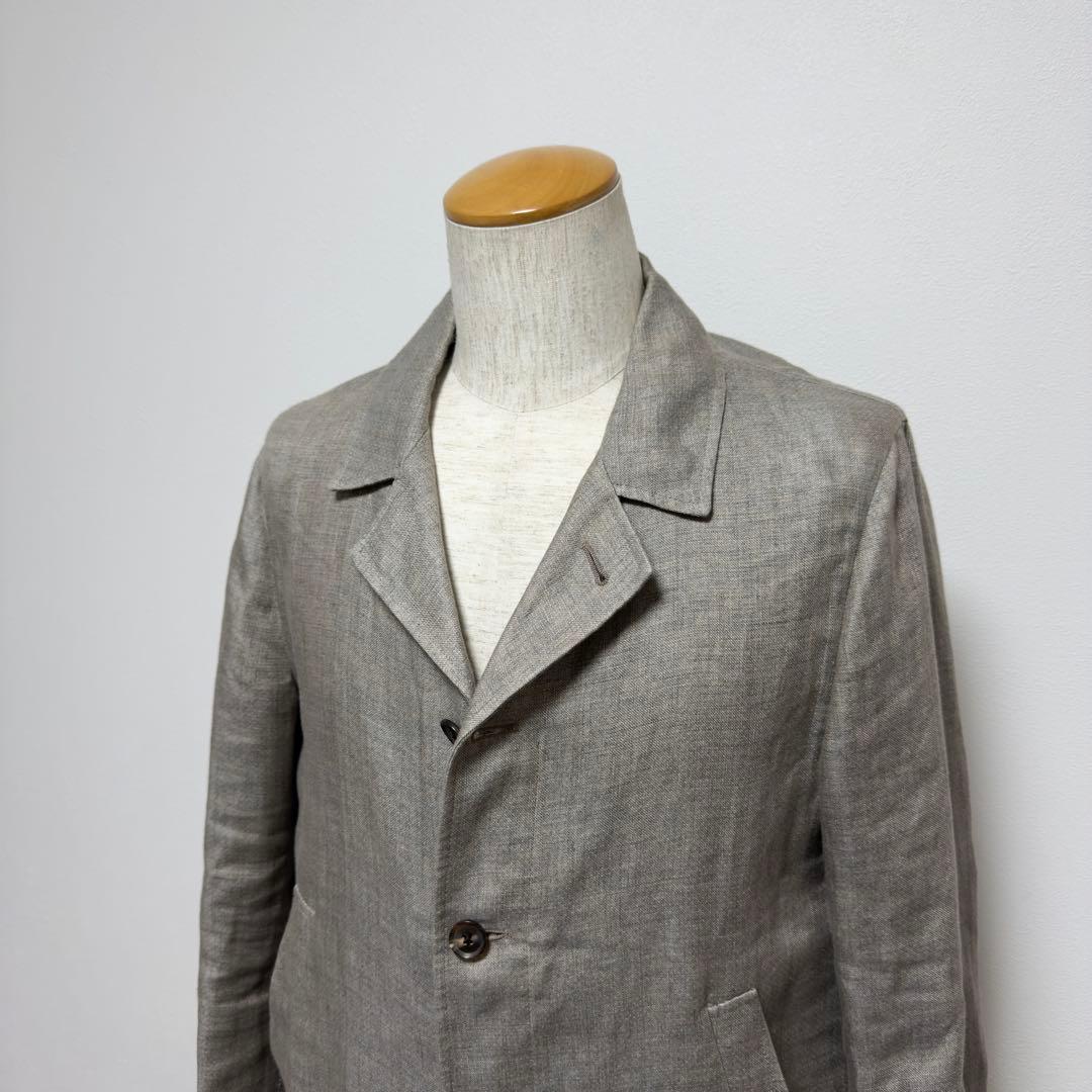 定価18.7万円 カルーゾ グレージュリネンジャケット 46 春夏