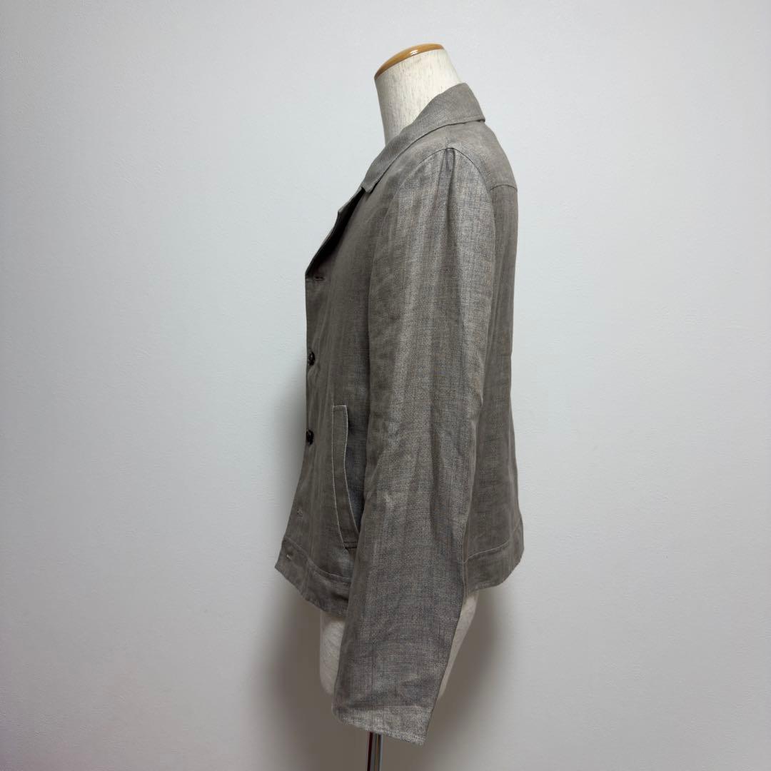 定価18.7万円 カルーゾ グレージュリネンジャケット 46 春夏