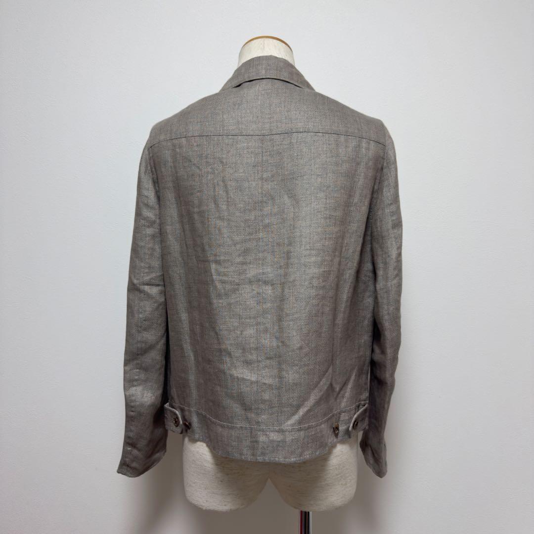 定価18.7万円 カルーゾ グレージュリネンジャケット 46 春夏