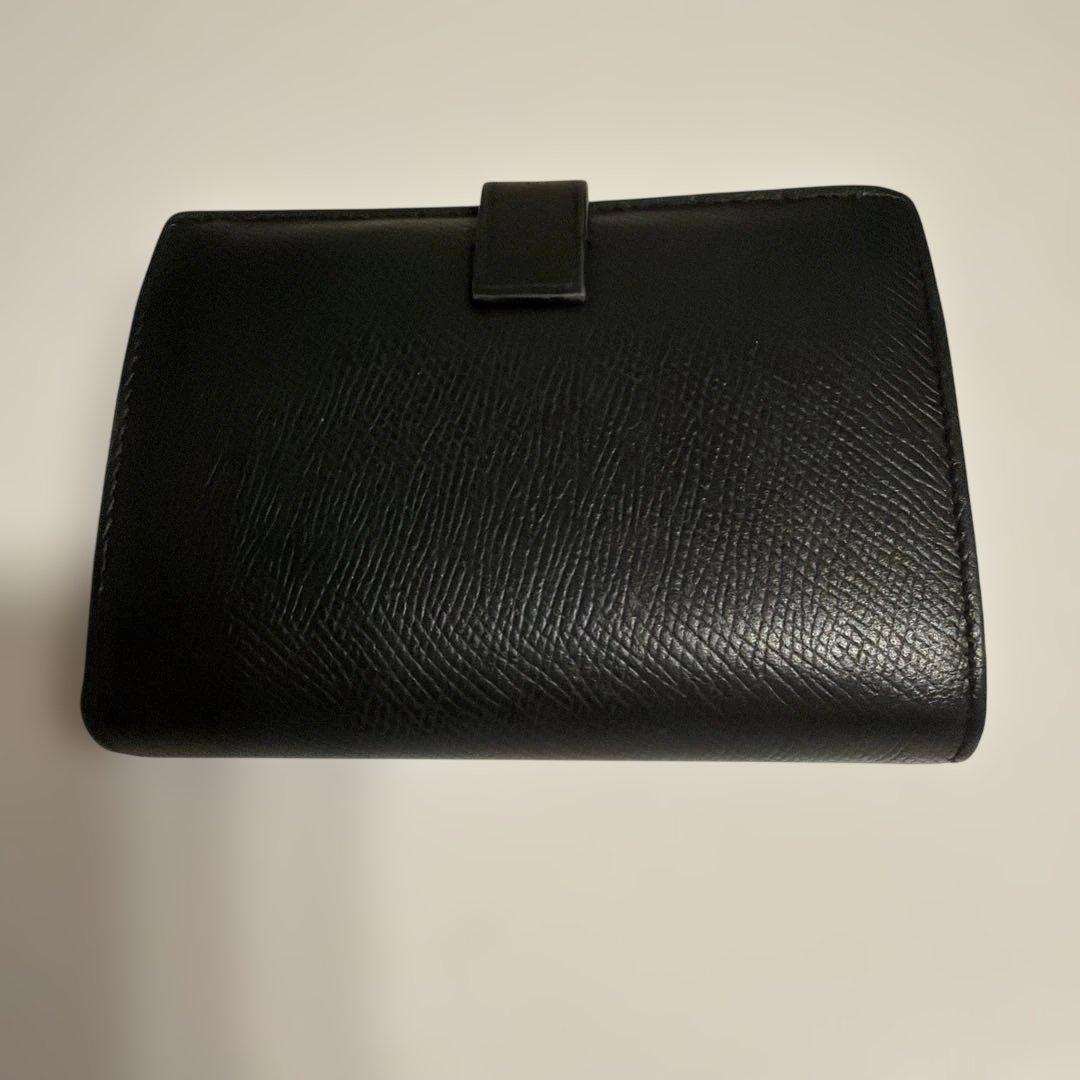 CELINE ブラックレザー 二つ折り財布