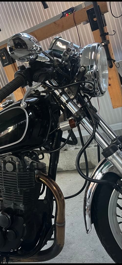 POSH マシンドロングヘッドライトステー　フォークインナー径35 SR400