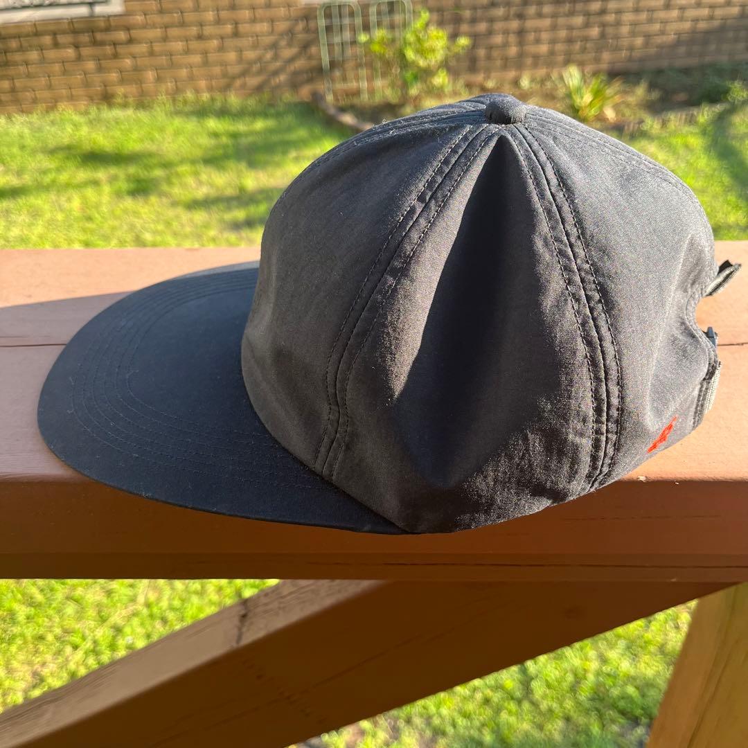 SEE SEE cap black ロングビル ナイロン キャップ