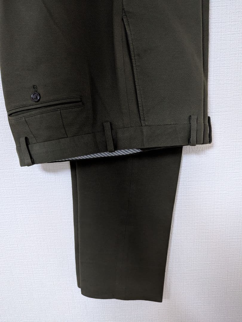 B:MING by BEAMS カーキ オリーブ コットンセットアップスーツ M