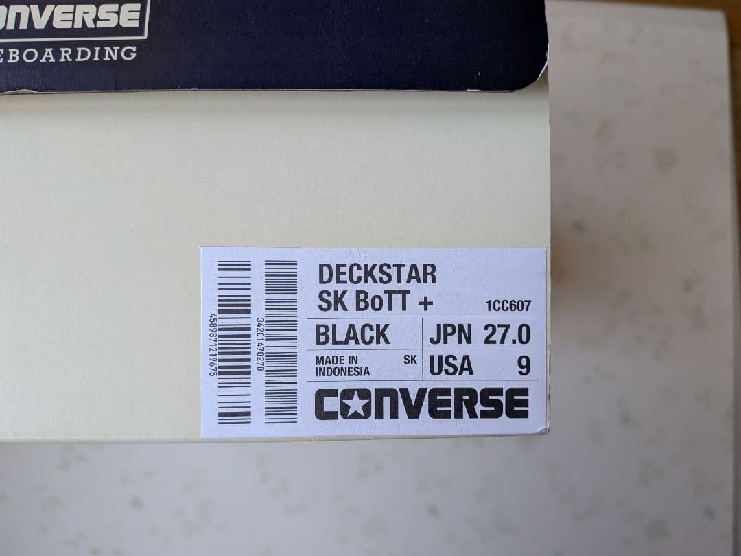 【新品】CONVERSE BOTT ブラック デッキシューズ deck star