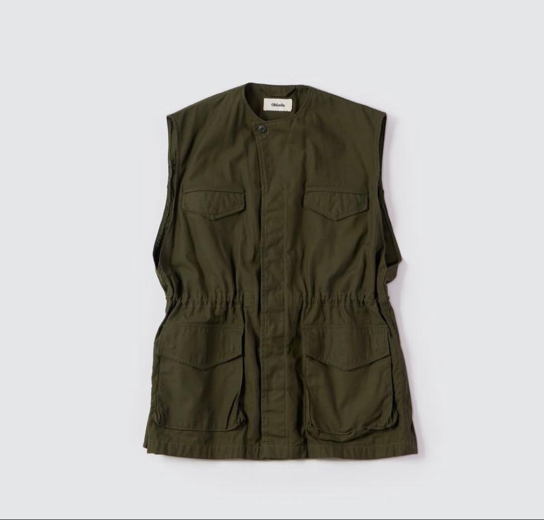 Oblada オブラダ Sleeveless Military Jacket