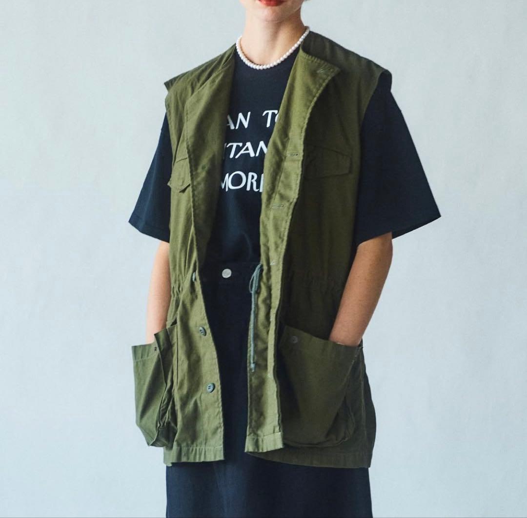 Oblada オブラダ Sleeveless Military Jacket