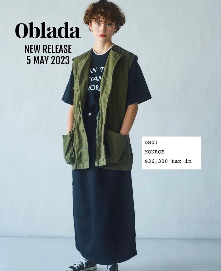 Oblada オブラダ Sleeveless Military Jacket