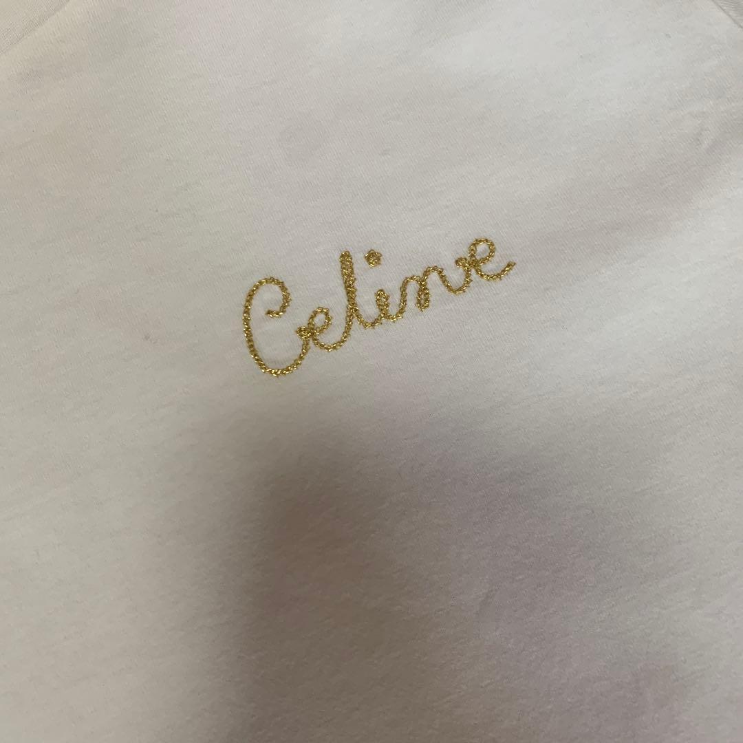 お値下げ CELINE セリーヌ 刺繍ロゴ tシャツ 白