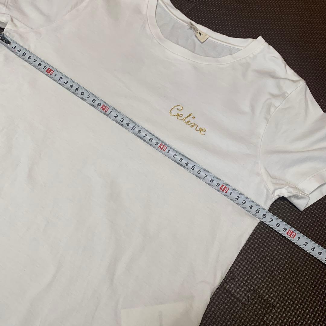 お値下げ CELINE セリーヌ 刺繍ロゴ tシャツ 白