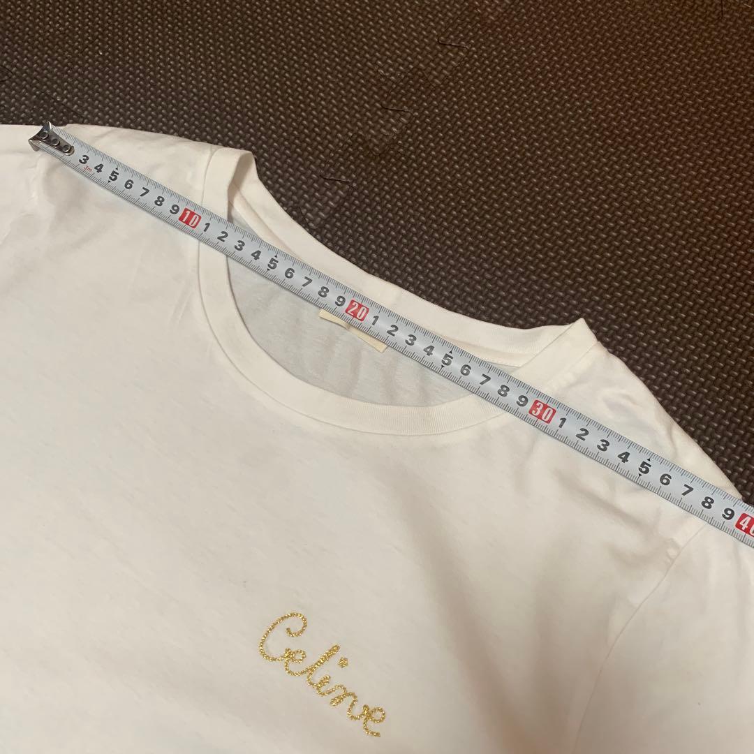 お値下げ CELINE セリーヌ 刺繍ロゴ tシャツ 白