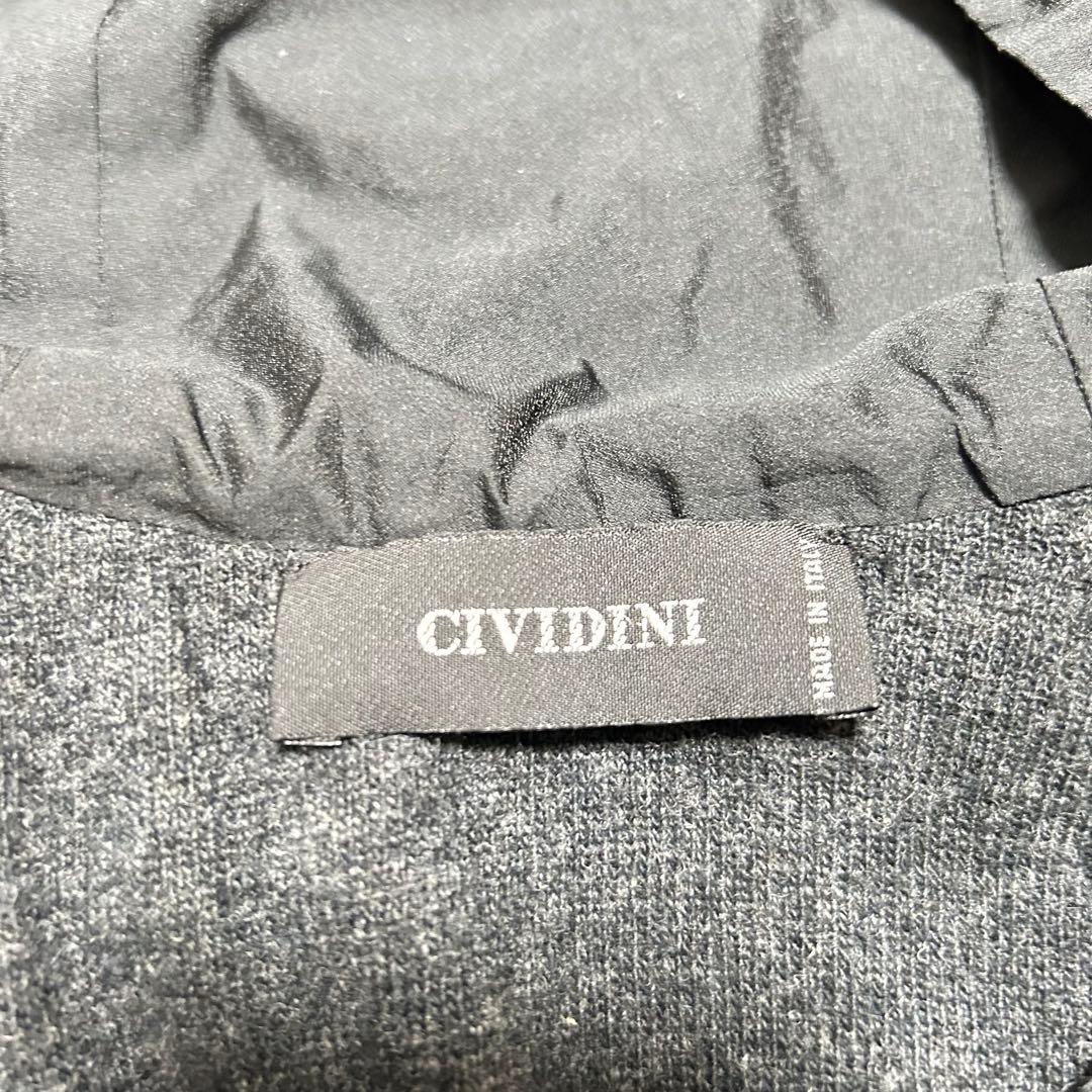 CIVIDINI トレンチコート ナイロン ウール カシミヤ 黒 ユニセックス