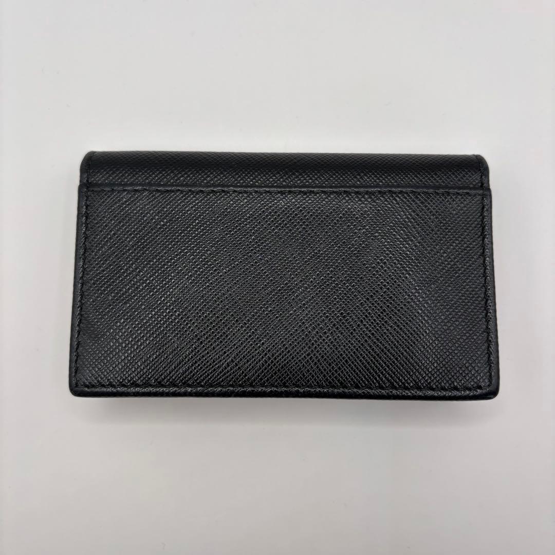 PRADA カードケース　名刺入れ　ブラック　サフィアーノ　メタル　ロゴ　金