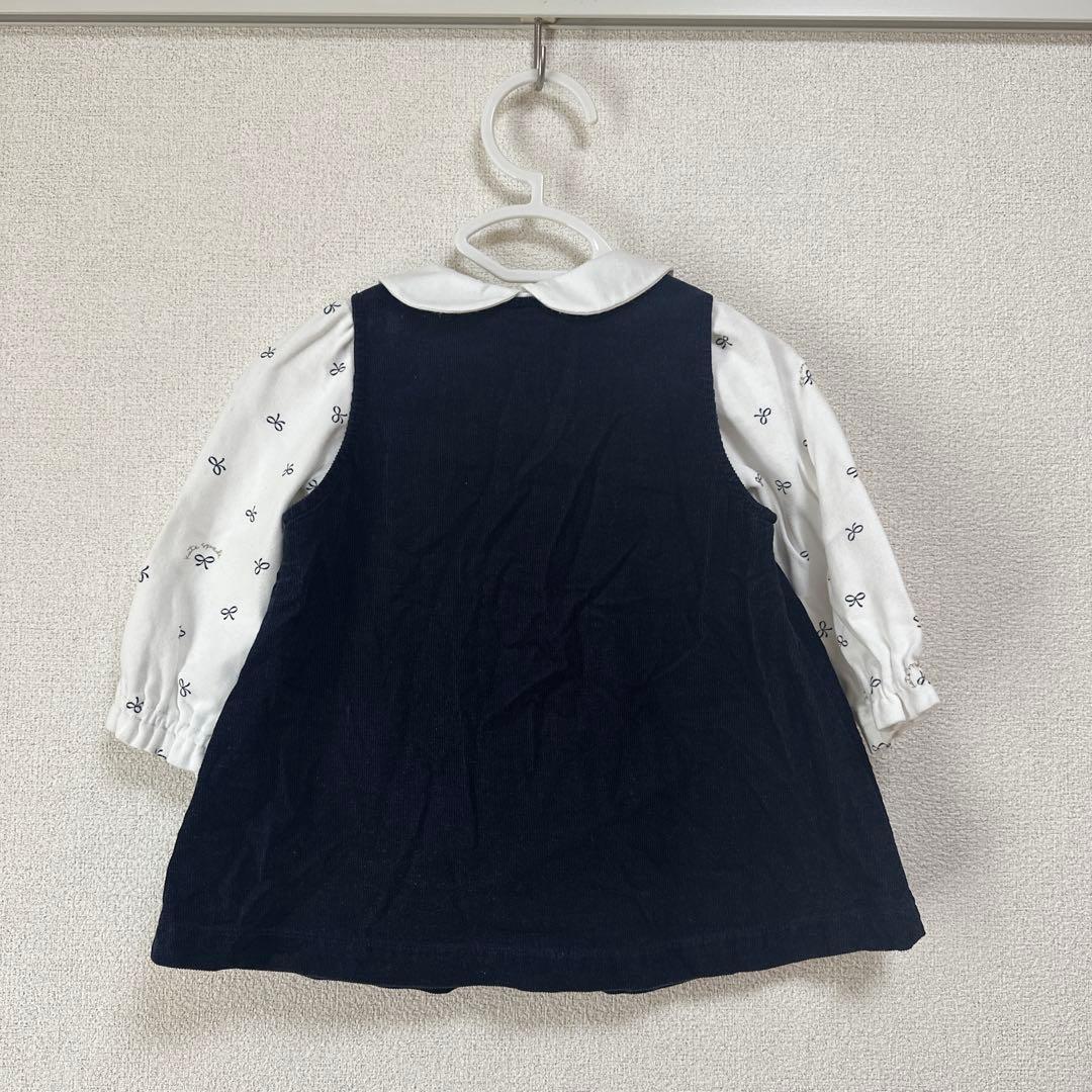 ケイトスペード ボウカットソー&ジャンパースカートセット 80 美品