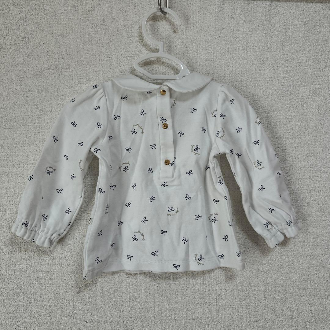 ケイトスペード ボウカットソー&ジャンパースカートセット 80 美品
