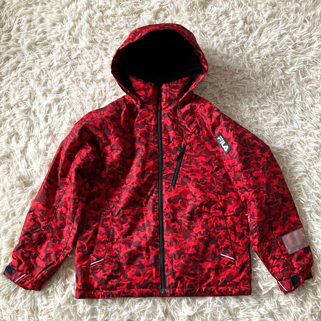 #13K✨FILA✨スキー スノボ ウェア 上下セット160 キッズ 迷彩