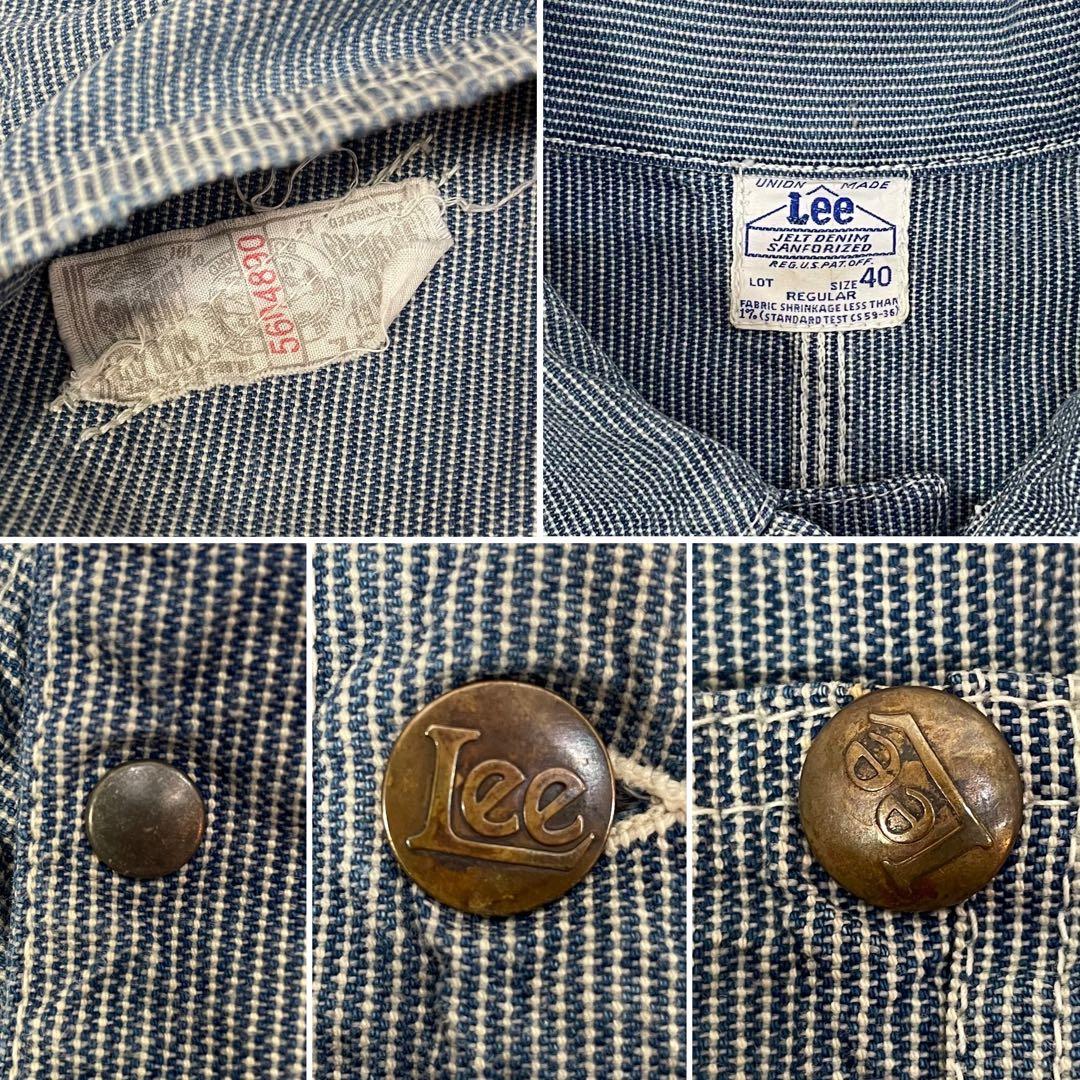 lee 40s 96-j ハウスタグ復刻 size40 ピンストライプ　美品