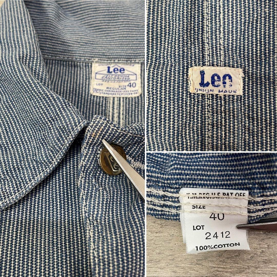lee 40s 96-j ハウスタグ復刻 size40 ピンストライプ　美品