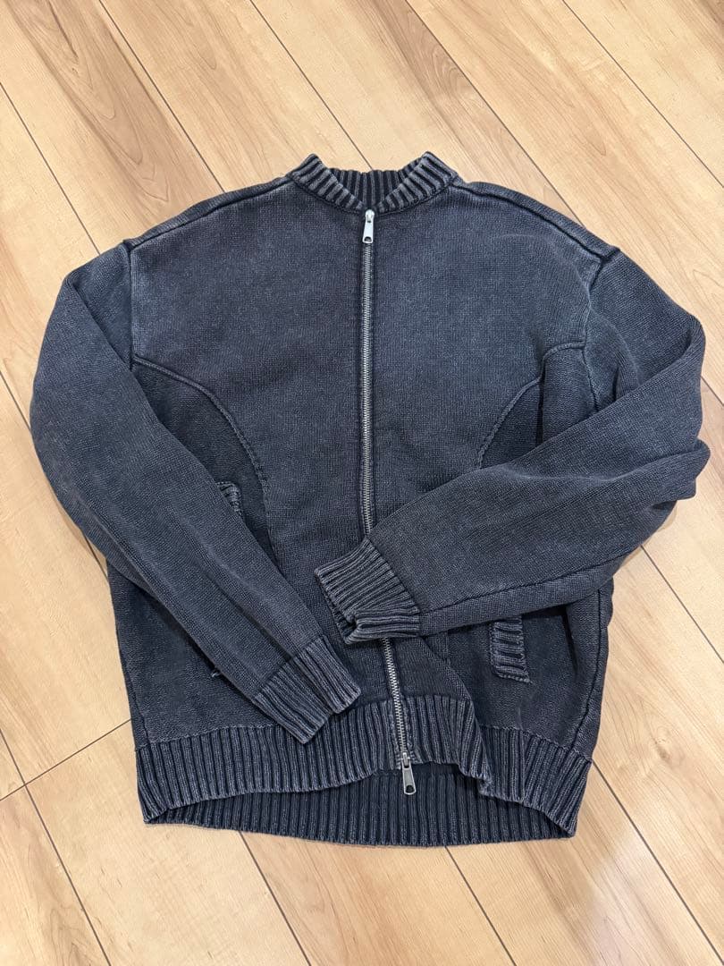 ZARA ウォッシュドニットボンバージャケット
