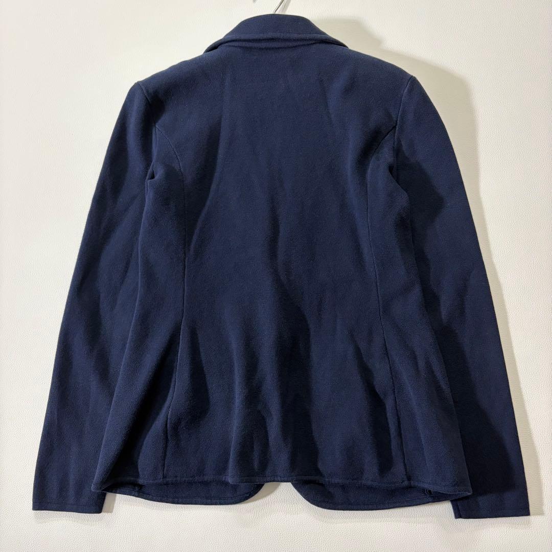 ローレンラルフローレン　近年　コットンブレンドブレザー　　ロゴ金具　ネイビー