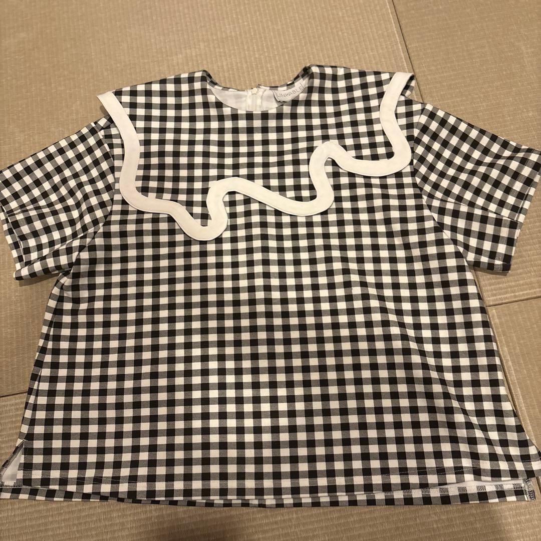 週末SALE LINKABLE ギンガムピエロトップス　リンカブル