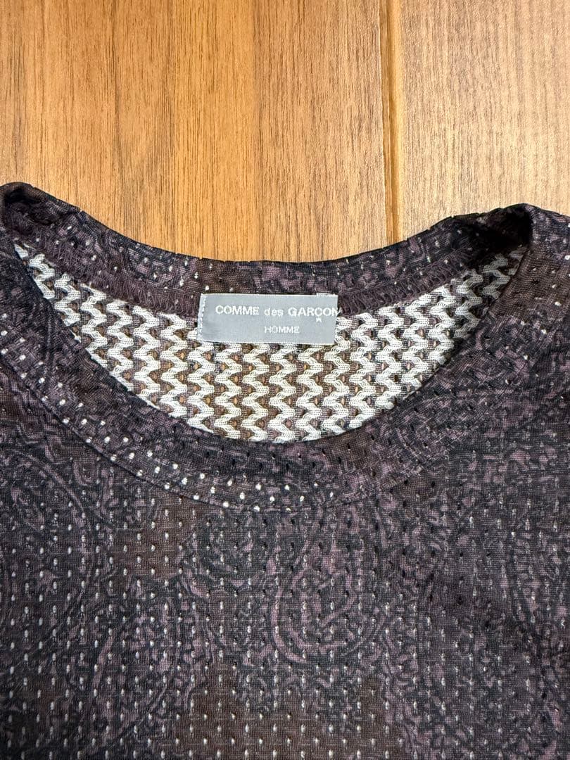 【美品】希少 コムデギャルソンオム メッシュ Tシャツ カットソー 田中オム