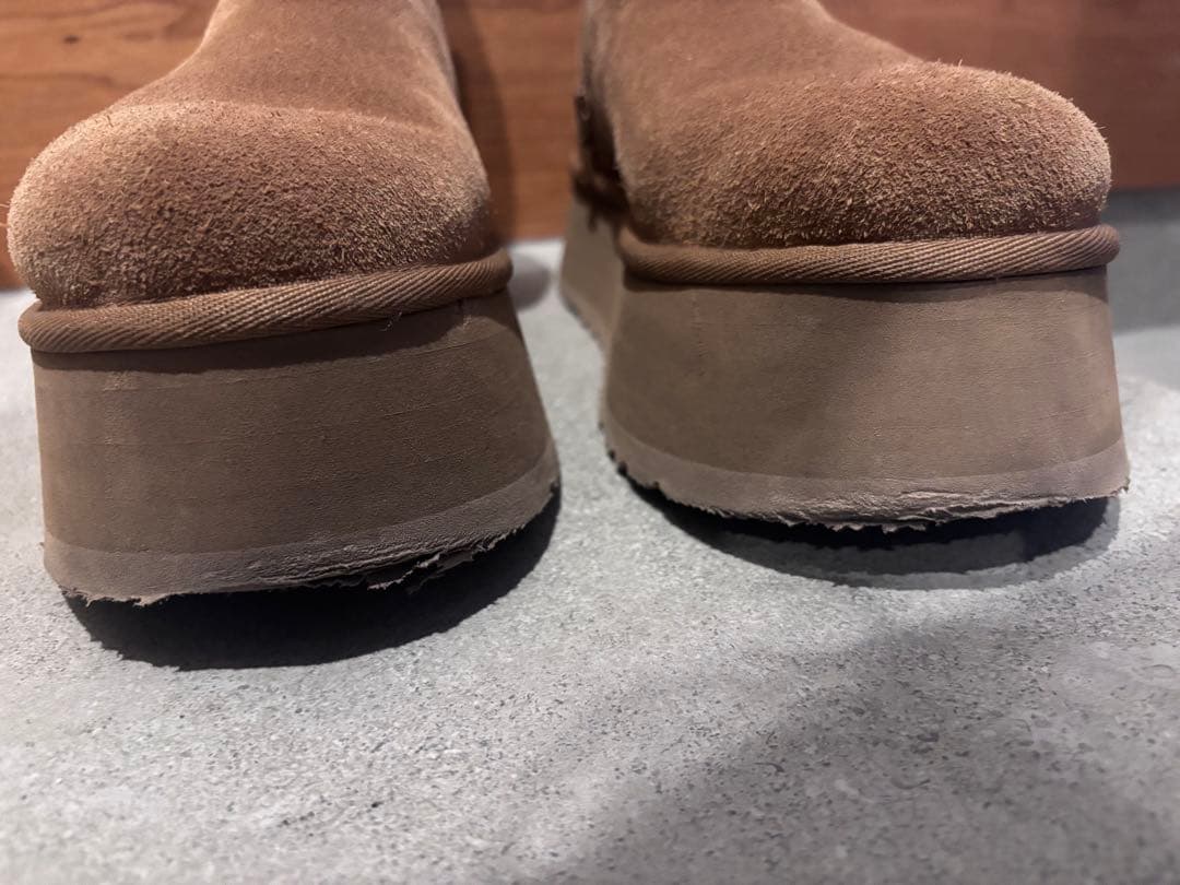 断捨離中※UGG クラシックディッパー ブラウン スエード 厚底 ムートン