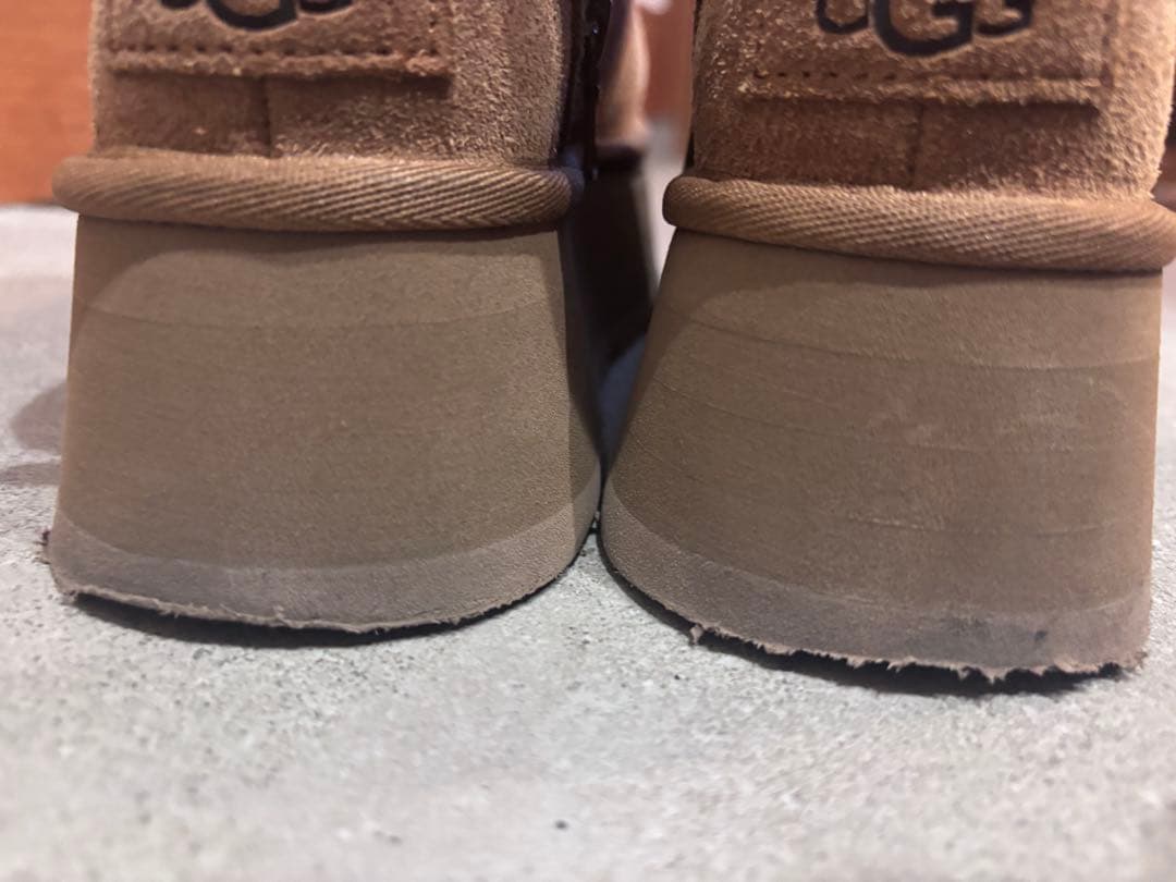 断捨離中※UGG クラシックディッパー ブラウン スエード 厚底 ムートン